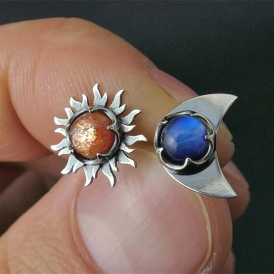 Ohrstecker „Sonne & Mond“