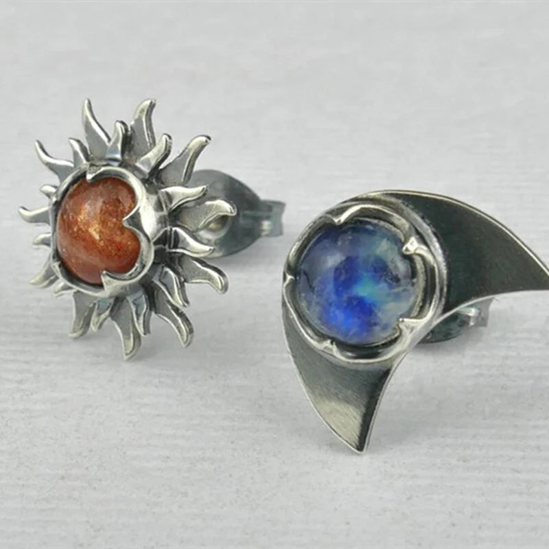 Ohrstecker „Sonne & Mond“