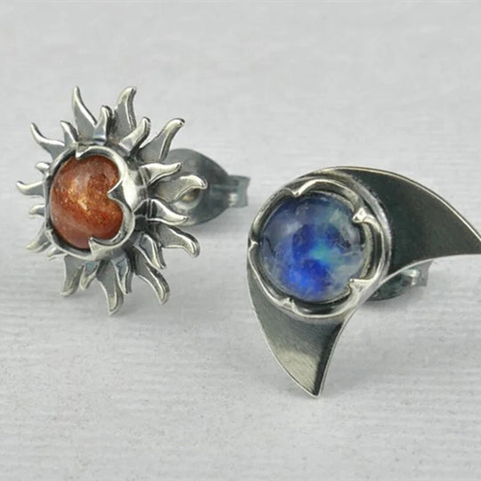 Ohrstecker „Sonne & Mond“