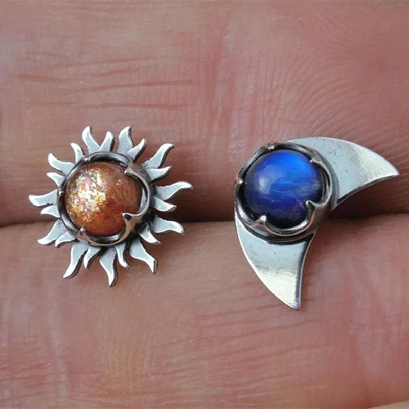 Ohrstecker „Sonne & Mond“