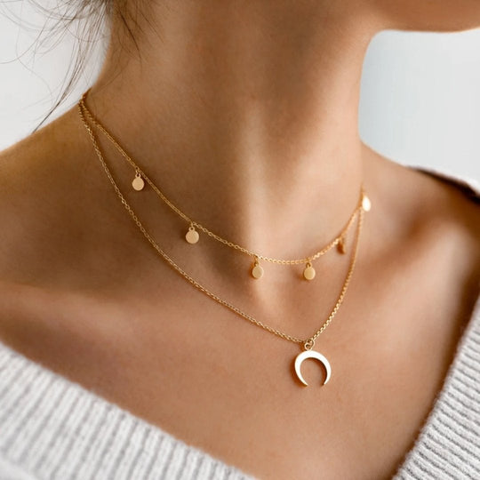 Mondkette in Gold