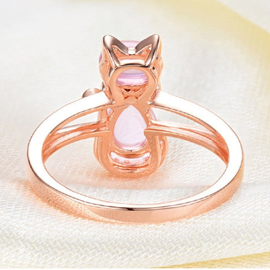 Katzenring in Roségold