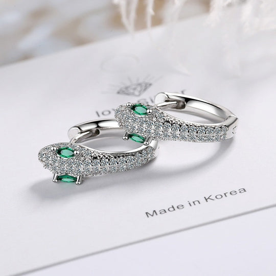 925 Sterling Silber Schlangenohrringe