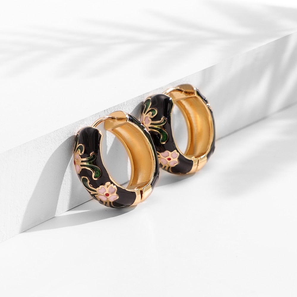 Luxus Blumen Ohrringe