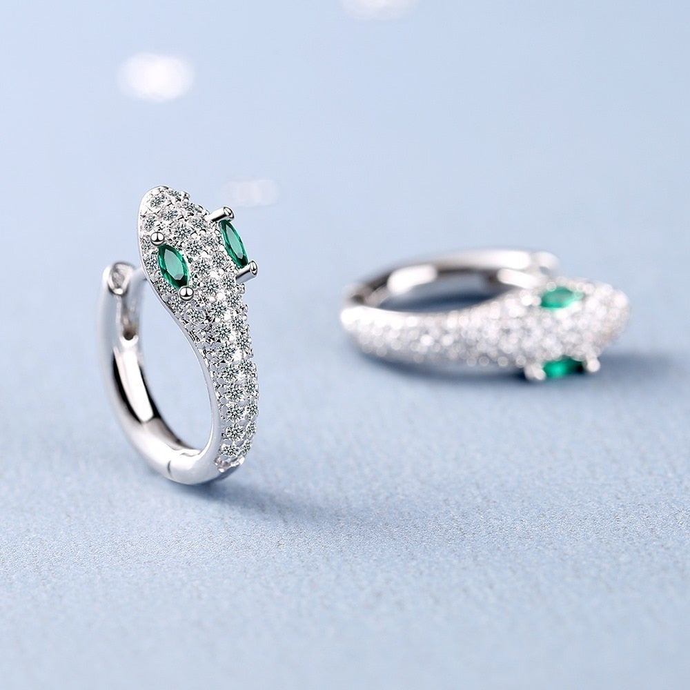 925 Sterling Silber Schlangenohrringe