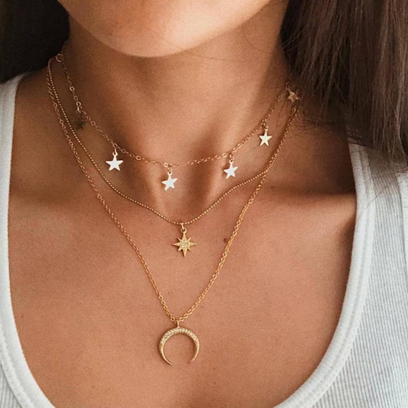 Mondkette in Gold