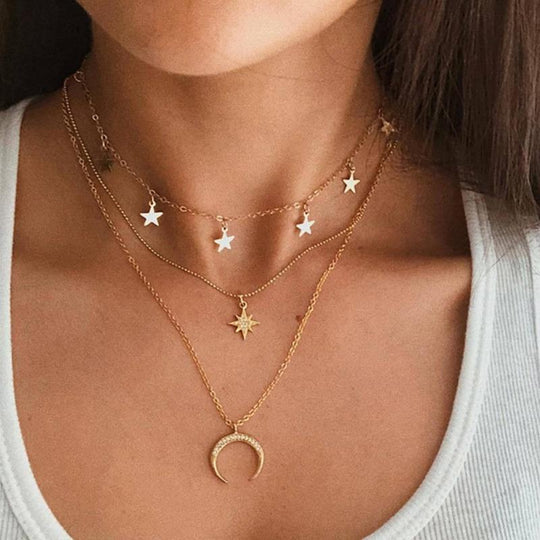 Mondkette in Gold