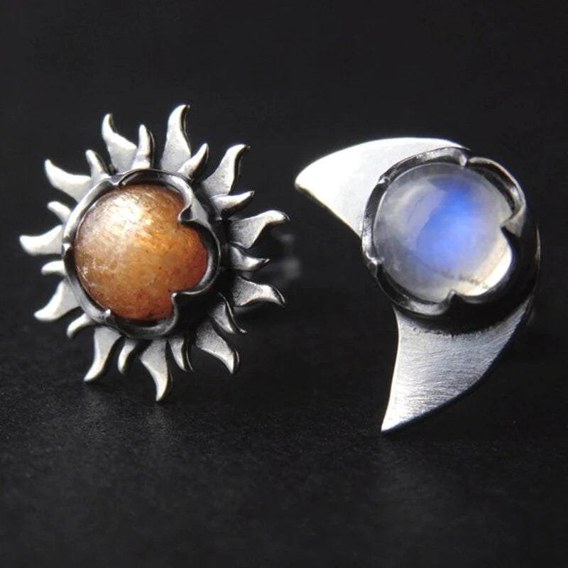 Ohrstecker „Sonne & Mond“