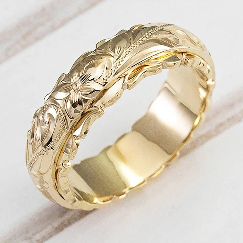 Vintage Goldener Blumenring