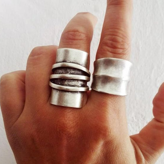 Vintage Silber Ring Set