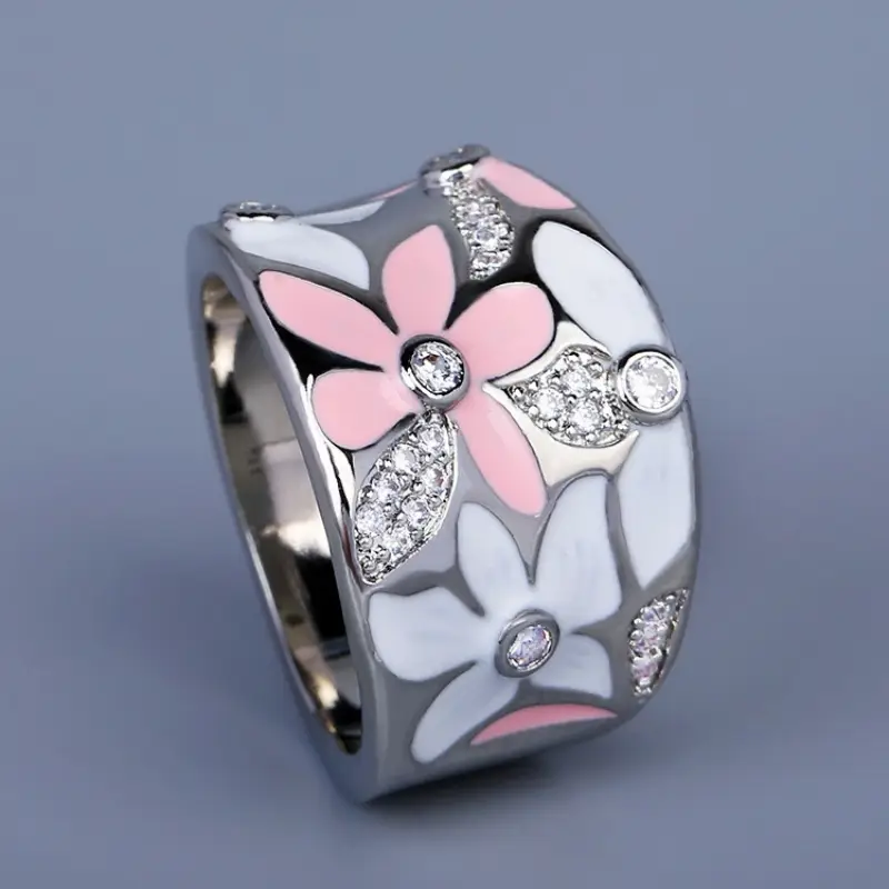 Vintage Silberring mit Gänseblümchen