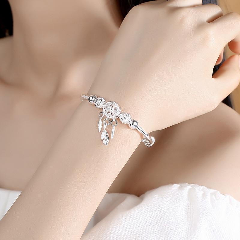 925 Silber Verstellbares Traumfänger Armband